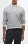 Barbour Hilden Cotton & Wool Polo Sweater In Gray