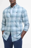 Barbour Hillroad Tailored Fit Buffalo Check Button-down Shirt In Vintage Teal