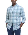 Barbour Hillroad Tailored Fit Buffalo Check Button-down Shirt In Vintage Teal