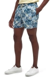 Barbour Hindle Floral Logo Embroidered Swim Trunks In Lt,pasblue