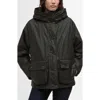 Barbour Hollies Waxed Water Repellent Jacket In Black