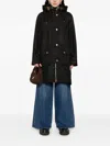 Barbour Hooded Buttoned Coat In Brown