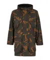 Barbour Camouflage Cotton Jacket Hooded In Black