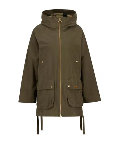 Barbour Hooded Casual Jacket In Green