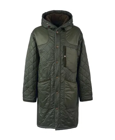 Barbour Hooded Cotton-padded Suit In Black