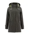 Barbour Hooded Long-sleeved Casual Jacket In Black