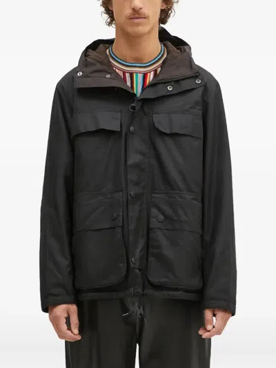 Barbour Hooded Pocket Jacket In Black