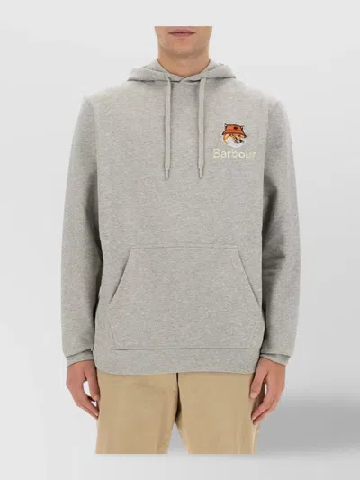 BARBOUR HOODED SWEATER FOX EMBLEM