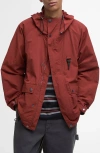 Barbour Hooded Waterproof Jacket In Red