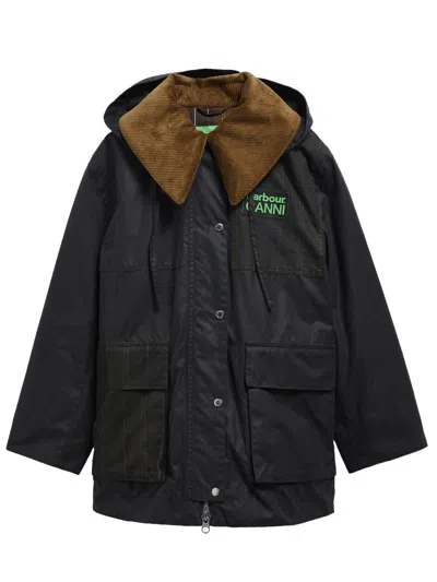 Barbour Hooded Wax Coat & Classic Tartan In Blue