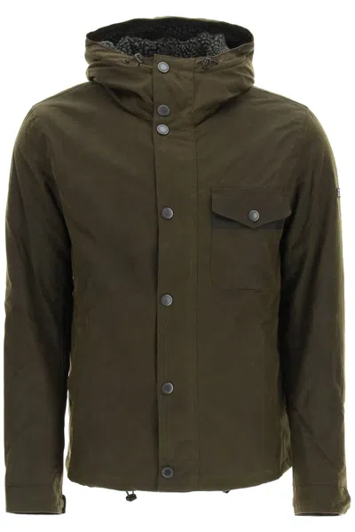 Barbour Hooded Winter Jacket In Green