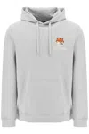 Barbour Fox Head Cotton Hoodie In Grey Marl