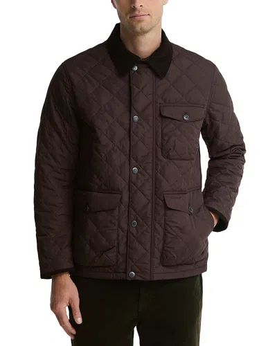 Barbour Hornby Point Collar Quilted Button Jacket In Brown