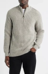 Barbour Horsef Lambswool Half Zip Pullover In Gray