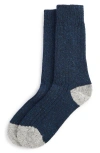 Barbour Houghton Wool Blend Boot Socks In Blue