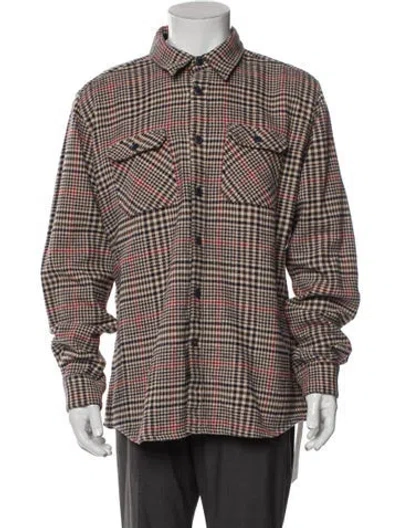 Pre-owned Barbour Houndstooth Print Puffer Coat W/ Tags In Neutral