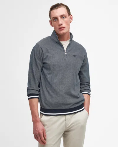 Barbour Houndwood Mens Tailored Half Zip Sweatshirt In Blue