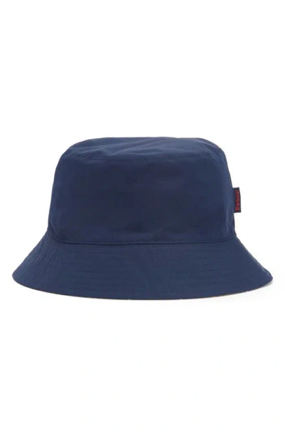 Barbour Hutton Reversible Bucket Hat In Navy/ Classic
