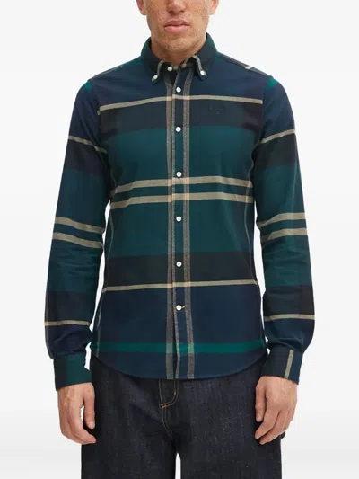 Barbour Iceloch Tartan Button Shirt In Green
