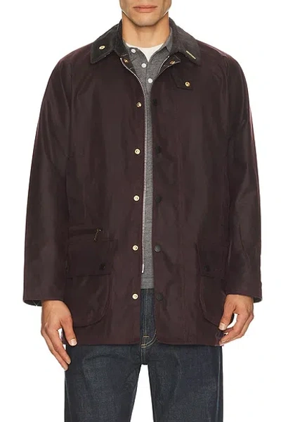 Barbour Icons Beaufort Wax Jacket In Burgundy