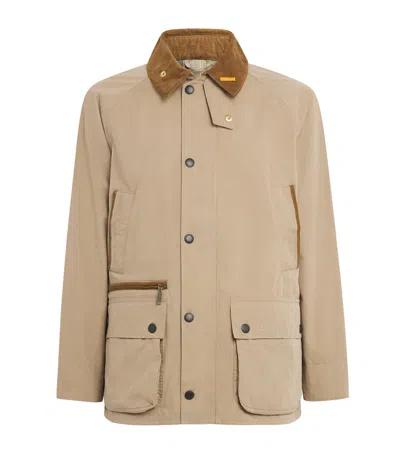 Barbour Corduroy Collar Pocket Jacket In Brown