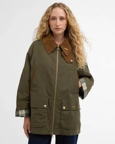 Barbour Icons Bedale Womens Showerproof Jacket In Green