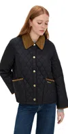 Barbour Liddesdale Cropped Icons Quilted Jacket In Black