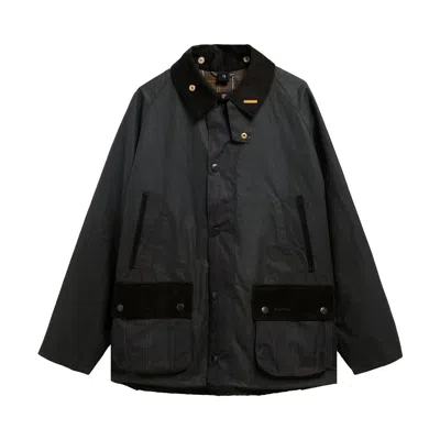 Pre-owned Barbour Icons Patch Bedale Wax 'sage' | Green | Men's Size M