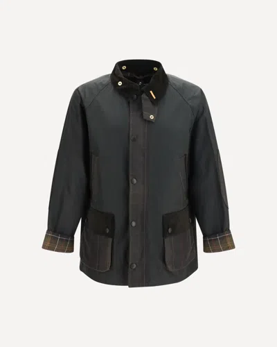 Barbour Icons Patch Bedale Waxed Jacket In Green