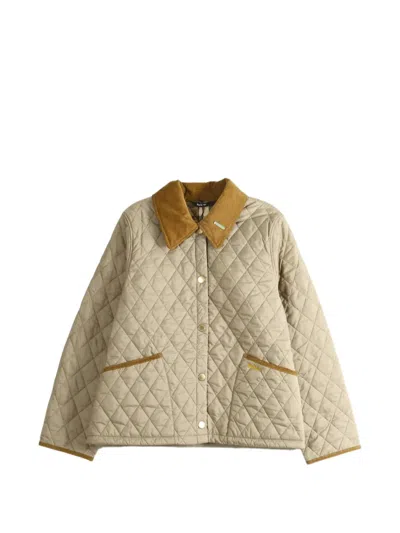 Barbour Icons Quilted Corduroy-collar Jacket In Neutrals