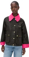 Barbour Icons Spey Waxed Cotton Jacket In Green