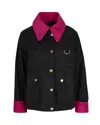 Barbour Giubbino Icons Spey Wax Olive/classic In Pink