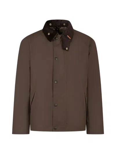 Barbour Icons Transport Wax Jacket In Brown