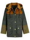 Barbour 'imelda' Dark Green Waxed Cotton Parka In Green