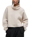 Barbour Imelda Oversize Merino Wool Blend Funnel Neck Sweater In Neutral