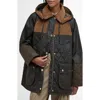 Barbour Imelda Water Repellent Mixed Media Jacket With Removable Hood In Black