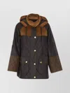 Barbour Quilted Corduroy-panels Puffer Jacket In Black