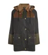 Barbour Quilted Corduroy-panels Puffer Jacket In Brown