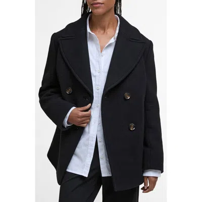 Barbour Indie Wool Blend Peacoat