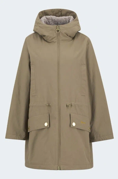 Barbour Inola Showerproof Jacket In Military Brown Ancient