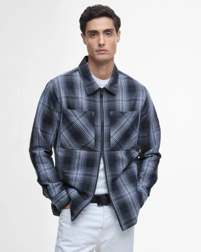 Barbour International Arne Check Mens Overshirt In Black
