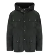 BARBOUR BARBOUR INTERNATIONAL AUTO WAX SAGE GREEN HOODED JACKET