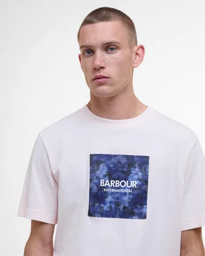 Barbour International Camo Ikat Mens T-shirt In White