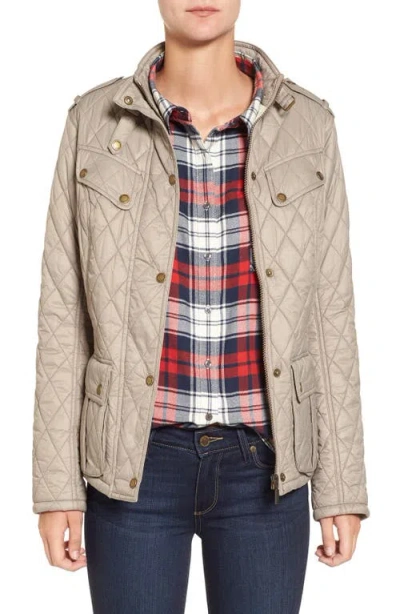 Barbour International Caster Quilted Jacket In Neutral