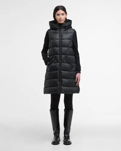 Barbour International Cecilla Womens Puffer Gilet In Black