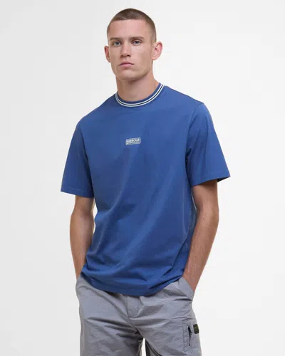 Barbour International Central Logo Mens T-shirt In Blue