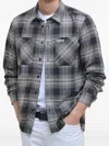 Barbour International Checked Pocket Shirt In Gray