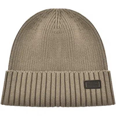 Barbour International Chester Beanie Beige In Brown