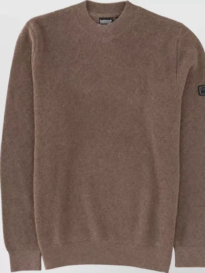 Barbour International Crewneck Jumper In Brown