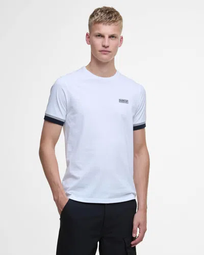 Barbour International Deep Cuff Mens T-shirt In White